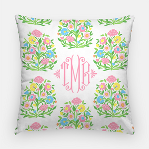 Mughal Bouquet Personalized 20"x20" Pillow Cover