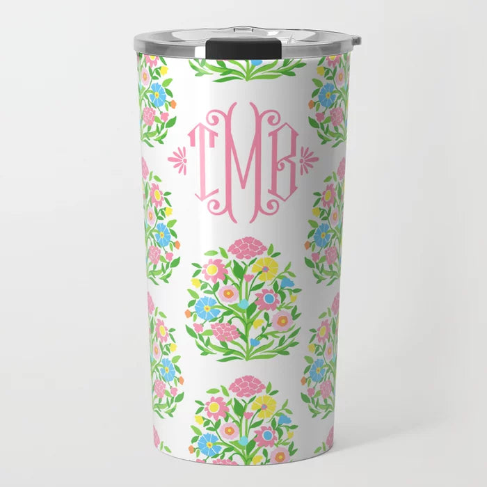 Mughal Bouquet Personalized Travel Tumbler