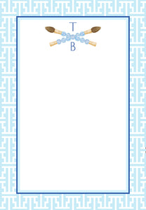 Chinois Scribe Personalized Notepad, Multiple Sizes Available, Powder Blue