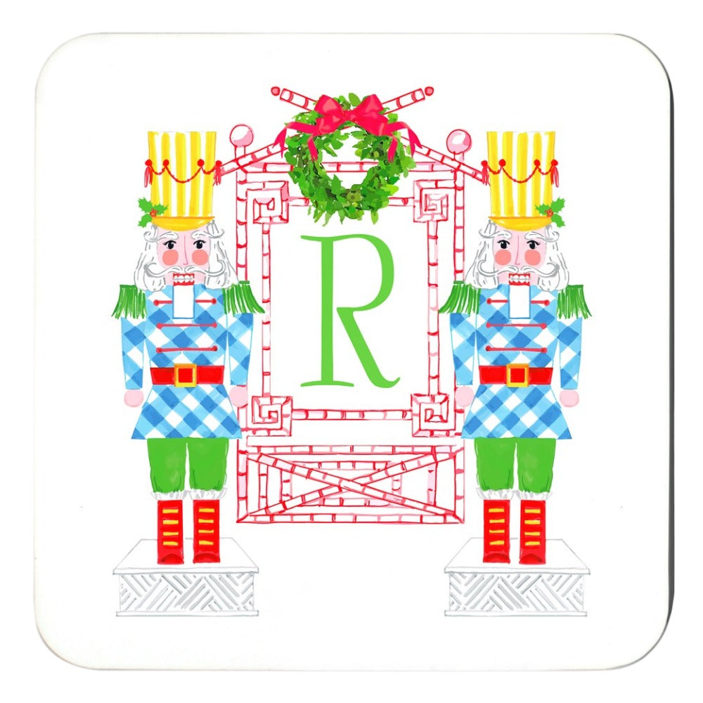 Nutcracker Sweet, Snowfall, Personalized Cork Backed Holiday Coasters - Set of 4