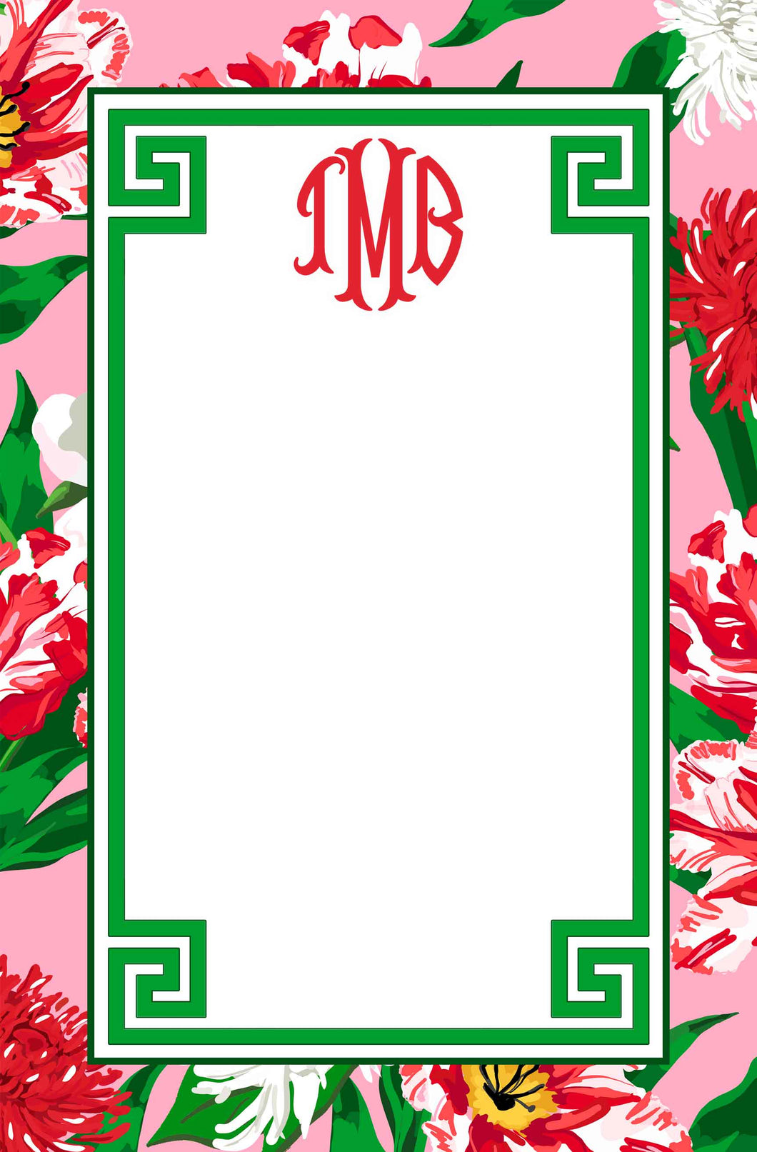 Peppermint Posies Christmas Notepad, Multiple Sizes Available