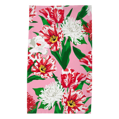 Peppermint Posies Poly Twill Christmas Tea Towels, Set of 2