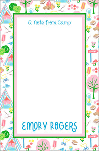 Adventure Camp Notepad, Multiple Sizes Available, White