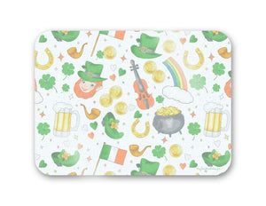 Pinch Me Party 16" x 12" Tempered Glass St. Patrick's Day Cutting Board