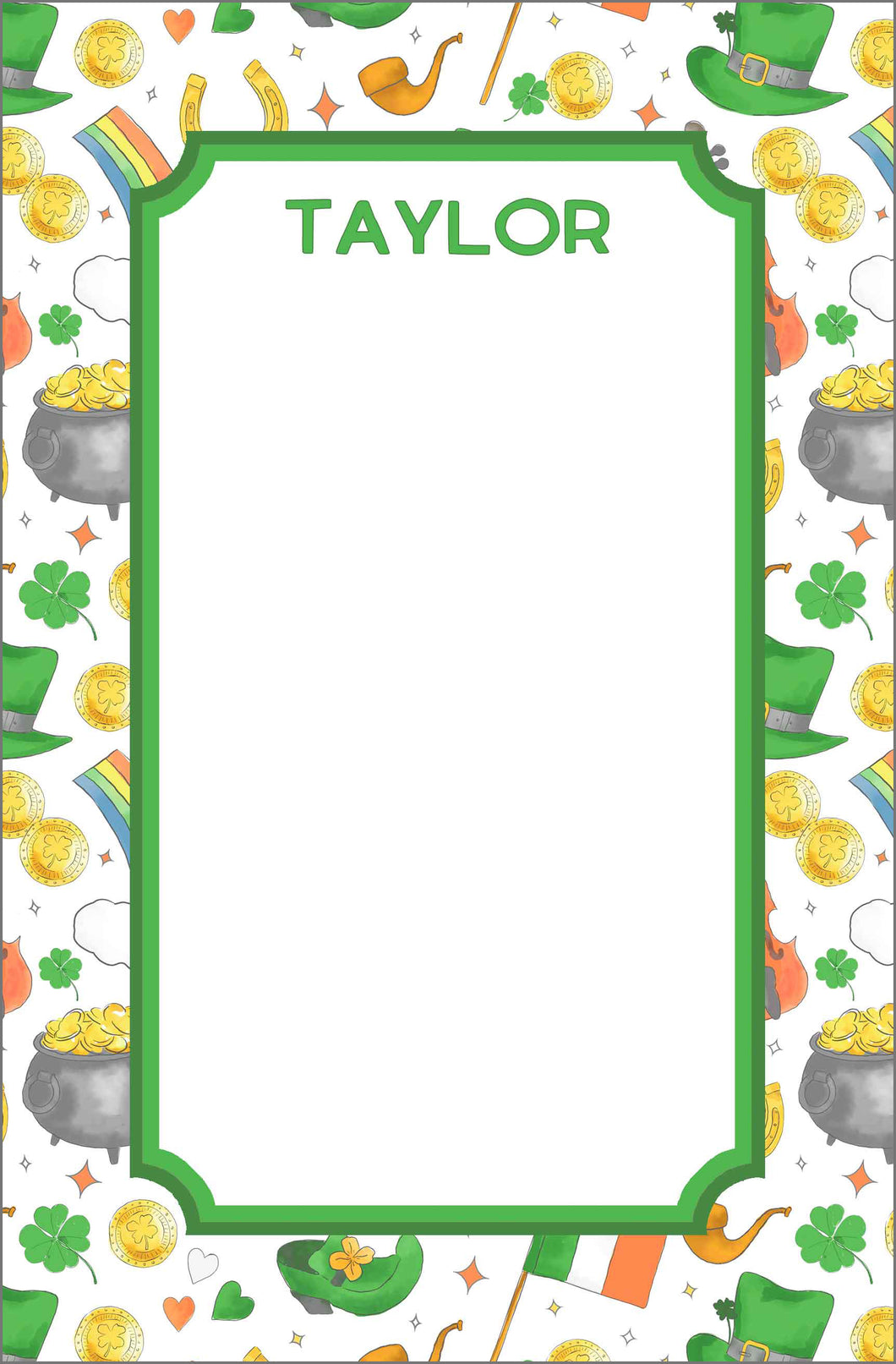 Pinch Me Party St. Patrick's Day Notepad, Multiple Sizes Available