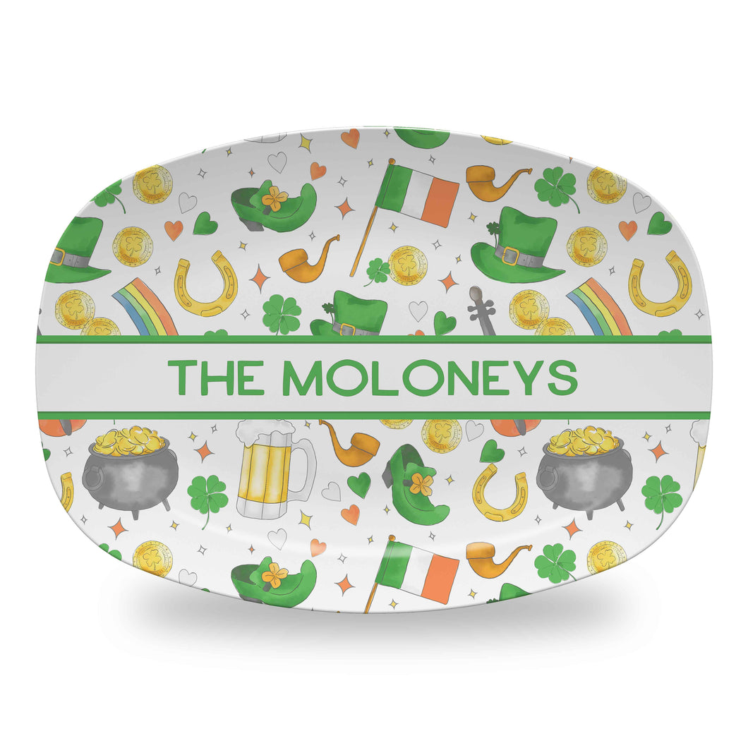 Pinch Me Party Personalized St. Patrick's Day Melamine Platter