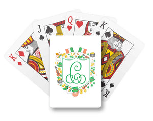Pinch Me Party Crest Personalized St. Patrick's Day Playing Cards