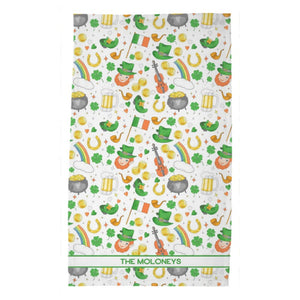 Pinch Me Party Personalized St. Patrick's Day Poly Twill Tea Towels, Set of 2