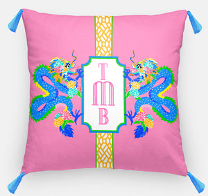 Dragon Crest Personalized Pillow, Dragon Fruit18"x18" or 20"x20"