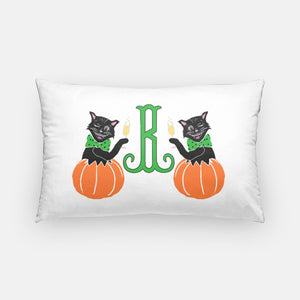 Pop the Purrsecco Halloween Personalized 14"x20" Pillow Cover