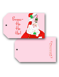 Prosec-Ho-Ho-Ho Christmas Hang Tags