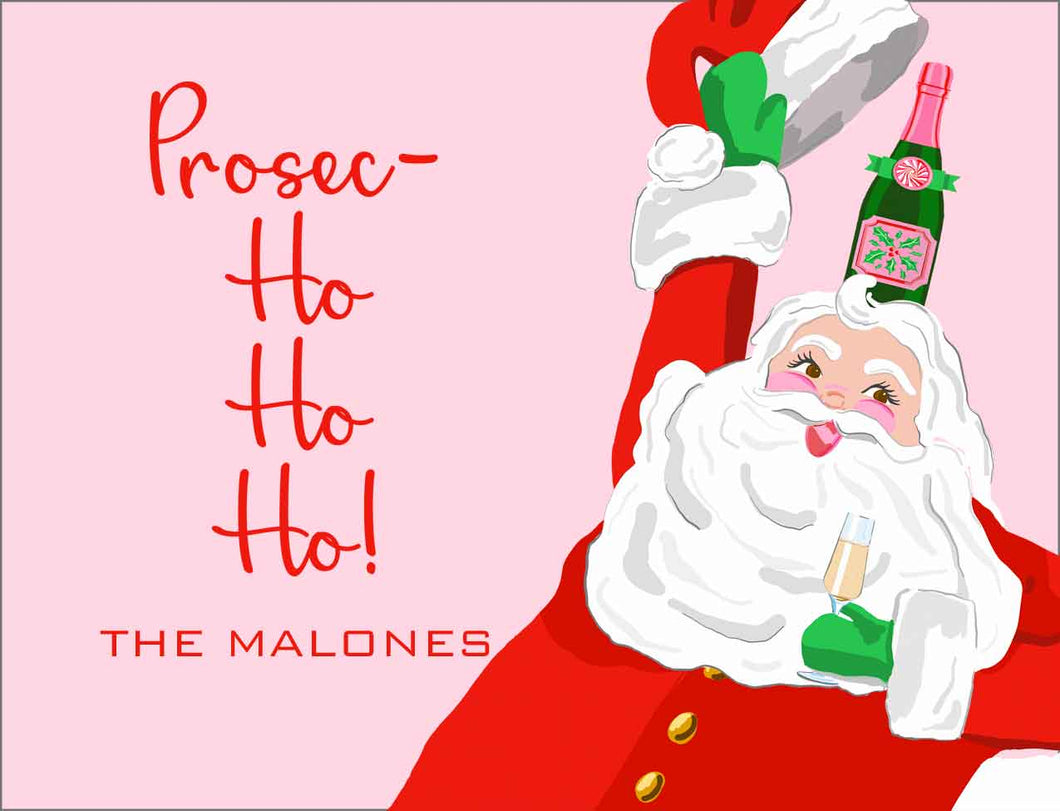 Prosec-Ho-Ho-Ho Christmas Gift Sticker Label, Set of 24