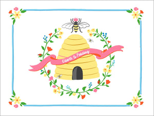Queen Bee Personalized Folded Note Cards