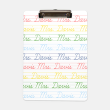 Load image into Gallery viewer, Rainbow Cursive Personalized Clip Board