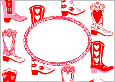 Rootin' Tootin' Valentine's Tented Place Cards