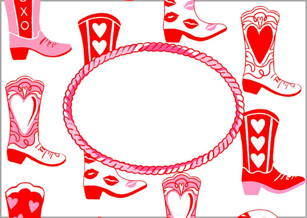 Rootin' Tootin' Valentine's Tented Place Cards