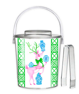 Ginger Jar Juggle Holiday Ice Bucket, Green