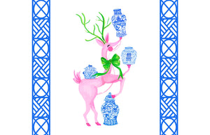 Ginger Jar Juggle Holiday Paper Tear-away Placemat Pad, Blue & White