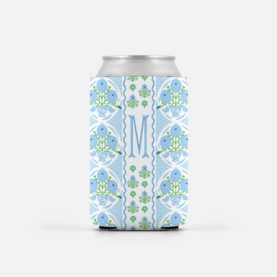 Ribbons in Bloom Set of 2 Personalized Can Coolers, Hydrangea