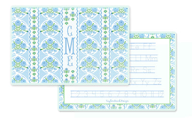 Ribbons in Bloom Children's Personalized Laminated Placemat, Hydrangea