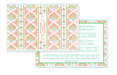 Ribbons in Bloom Children's Personalized Laminated Placemat, Begonia