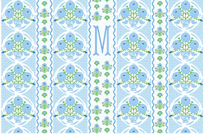 Ribbons in Bloom Personalized Paper Tear-away Placemat Pad, Hydrangea