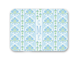 Ribbons in Bloom Personalized 16" x 12" Tempered Glass Cutting Board, Hydrangea