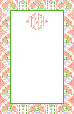 Ribbons in Bloom Notepad, Multiple Sizes Available, Begonia
