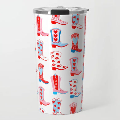 Rootin' Tootin' Valentine's, True Blue, Travel Tumbler