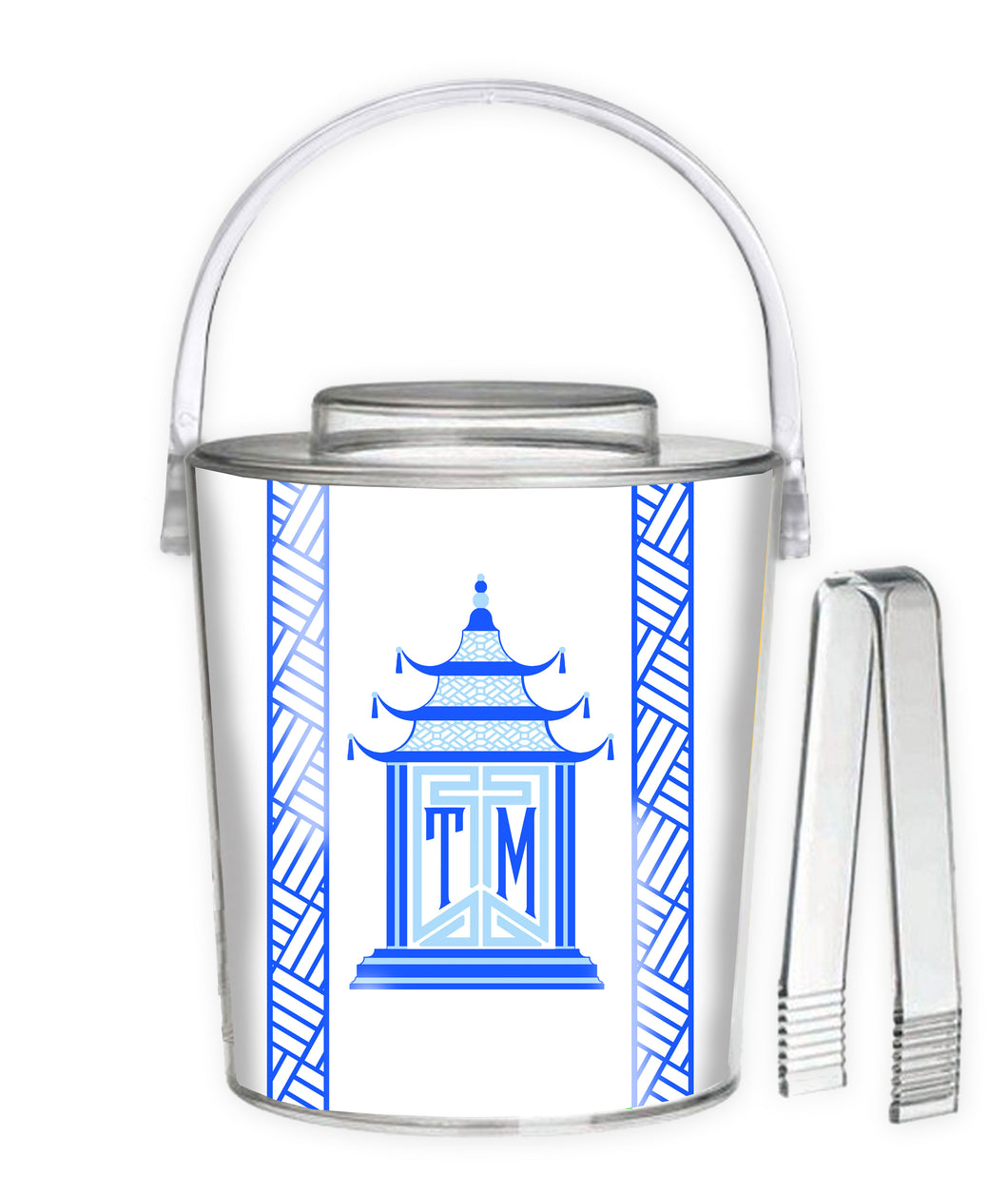 Royal Pagoda, Sapphire, 3 Qt. Acrylic Ice Bucket