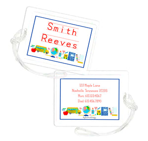 School Supplies Personalized Laminated Bag Tag