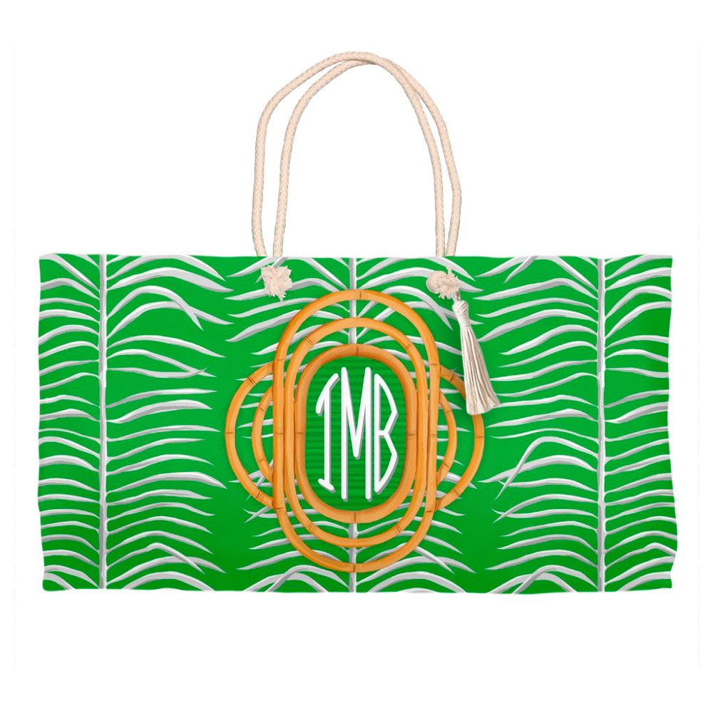 Sea Palms & Bamboo, Palm, Personalized Tote Bag