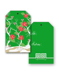 Seasonal Chinoiserie, Boxwood, Christmas Hang Tags