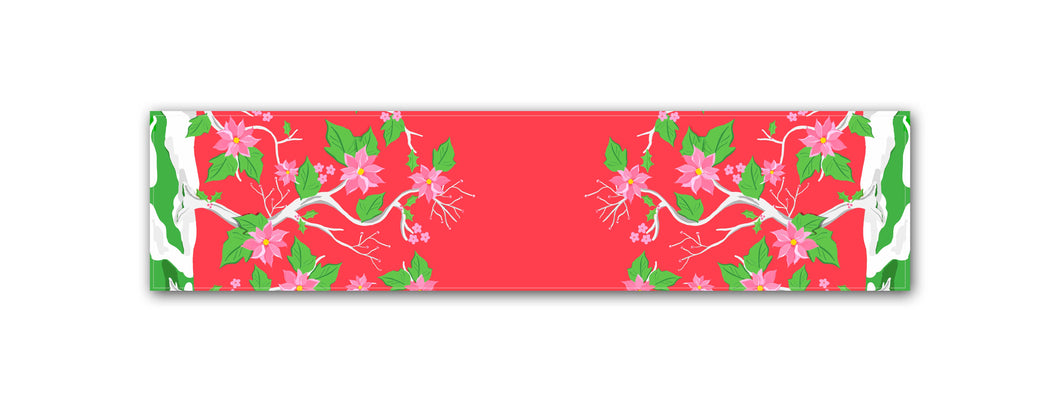 Seasonal Chinoiserie Table Runner, 2 Sizes Available, Holly Berry