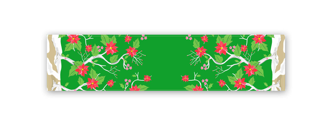 Seasonal Chinoiserie Table Runner, 2 Sizes Available, Boxwood