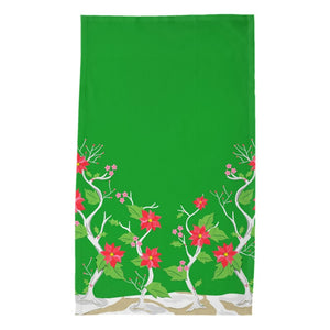 Seasonal Chinoiserie Christmas Poly Twill Tea Towels, Set of 2, Boxwood