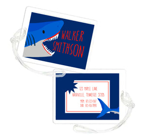 Stay Jawsome Personalized Shark Laminated Bag Tag