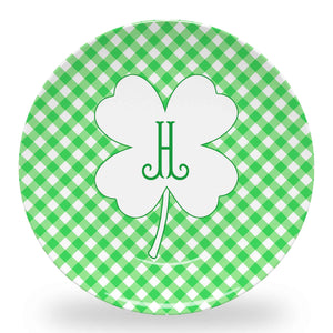 Gingham & Green Set of (4) Personalized St. Patrick's Day 10
