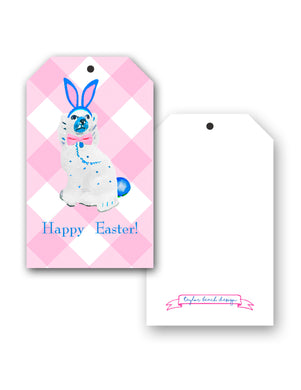 Spring Staffie Easter Hang Tags, Pink
