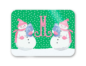 Snowoiserie Personalized 16" x 12" Tempered Glass Cutting Board