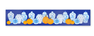 Spooky Chinoiserie Table Runner, 2 Sizes Available, Navy