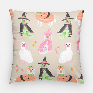 Spooky Staffies 20"x20" Halloween Pillow Cover