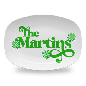 Signature Shamrock Personalized St. Patrick's Day Melamine Platter