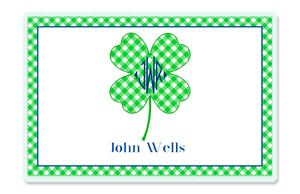 Lucky Clover St. Patrick's Day Children's Personalized Laminated Placemat, Boys