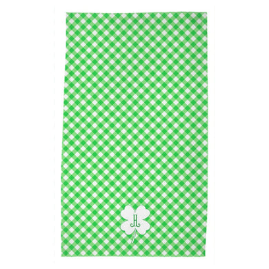 Gingham & Green Personalized St. Patrick's Day Poly Twill Tea Towels, Set of 2