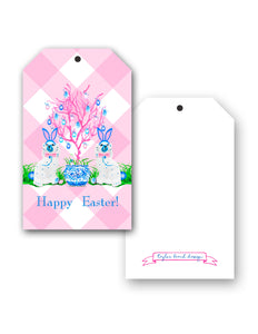 Spring Staffies Easter Hang Tags, Pink