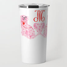 Load image into Gallery viewer, StaffHEARTshire Dogs Personalized Valentine&#39;s Travel Tumbler