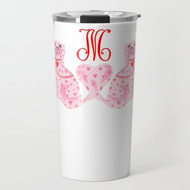 StaffHEARTshire Dogs Personalized Valentine's Travel Tumbler