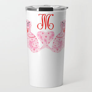 StaffHEARTshire Dogs Personalized Valentine's Travel Tumbler
