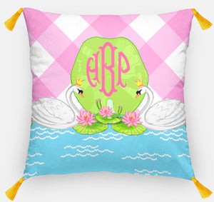 Swan Lake Personalized Pillow, 18